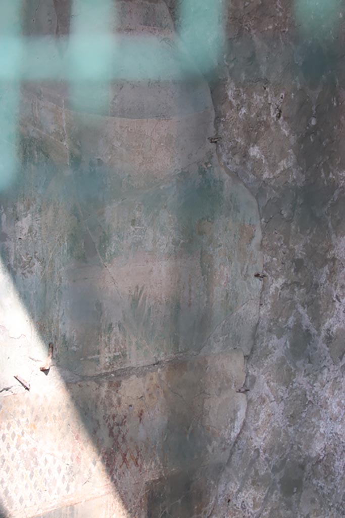 Herculaneum, October 2023.
Sacred Area terrace, looking towards remaining painted decoration on west wall of the shrine of Venus.
Photo courtesy of Klaus Heese.